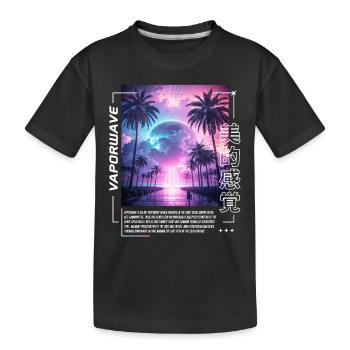 Vaporwave Esthétique Liminal Kawaii Pastel Goth - T-shirt bio Premium Enfant - noir - Devant