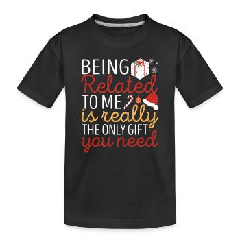 Être lié à moi Famille de Noël drôle - T-shirt bio Premium Enfant - noir - Devant