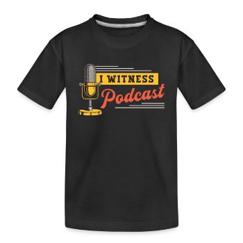 Podcasting I Witness Podcast Loves Radio Broadcast - Kids' Premium Organic T-Shirt - black - Front