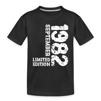 1982 September Limited Edition 41. Geburtstag Deko - Kinder Premium Bio T-Shirt - Schwarz - Vorne