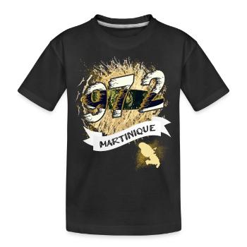 belle idée de Cadeau originale de la Martinique - T-shirt bio Premium Enfant - noir - Devant