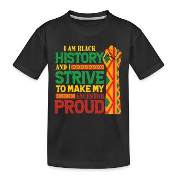 Black History Month Black History - Kinder Premium Bio T-Shirt - Schwarz - Vorne