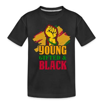 Black History Month Black History - Kinder Premium Bio T-Shirt - Schwarz - Vorne