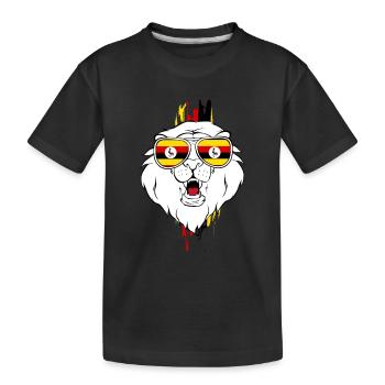 Uganda - Kids' Premium Organic T-Shirt - black - Front