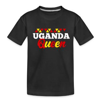 Uganda - Kids' Premium Organic T-Shirt - black - Front