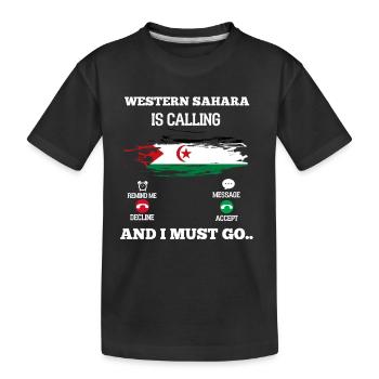 Western Sahara - Kids' Premium Organic T-Shirt - black - Front