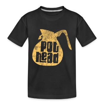 Pot Head Box Lover Barista - Kids' Premium Organic T-Shirt - black - Front