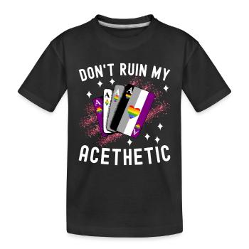 Asexual Ace - Kids' Premium Organic T-Shirt - black - Front