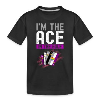 Asexual Ace - Kids' Premium Organic T-Shirt - black - Front