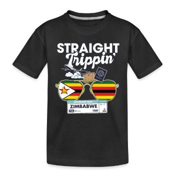Straight Trippin' Zimbabwe Vacation Tour Travel - Kinder Premium Bio T-Shirt - Schwarz - Vorne