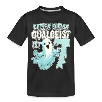 Dieser kleine Quälgeist ist 7 - sieben Jahre - 7. - Kinder Premium Bio T-Shirt - Schwarz - Vorne