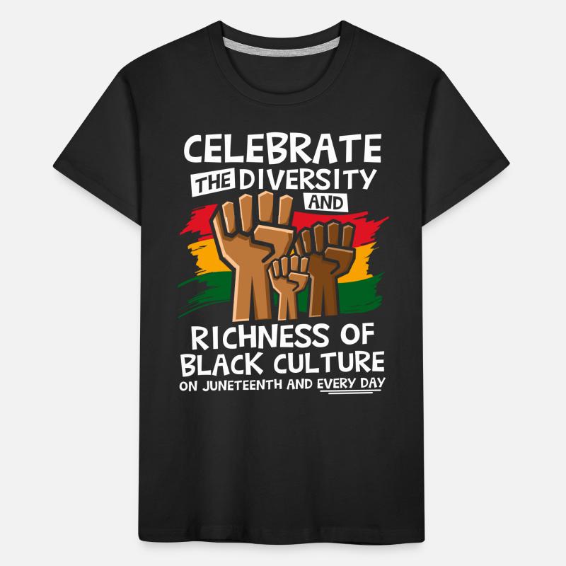 Feiern Sie die Vielfalt Juneteenth Kinder Premium Bio T-Shirt