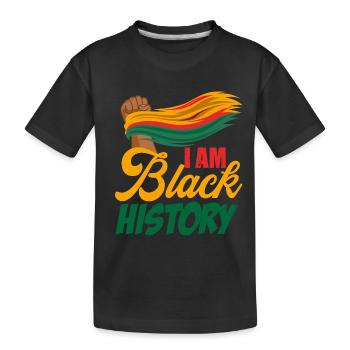 Black History Month Black History - Kinder Premium Bio T-Shirt - Schwarz - Vorne