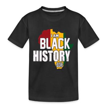 Black History Month Black History - Kinder Premium Bio T-Shirt - Schwarz - Vorne
