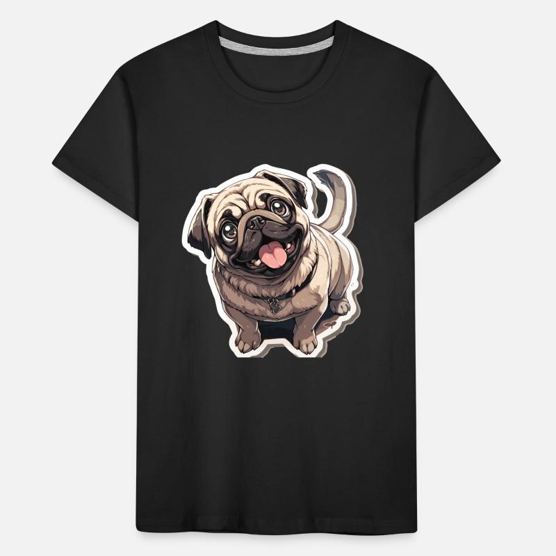 Mops Mops Hund Mops Sonnenbrille Mops Geschenk Kinder Premium Bio T-Shirt