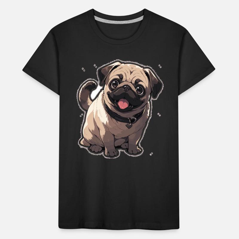 Mops Mops Hund Mops Sonnenbrille Mops Geschenk Kinder Premium Bio T-Shirt