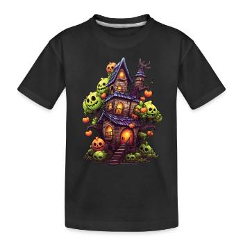Anime Manga Maison hantée - T-shirt bio Premium Enfant - noir - Devant