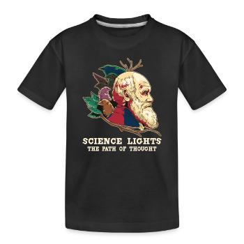 Charles Darwin Atheistischer Atheismus - Kinder Premium Bio T-Shirt - Schwarz - Vorne