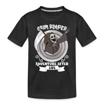 Drôle de faucheuse effrayante, homme mort - T-shirt bio Premium Enfant - noir - Devant
