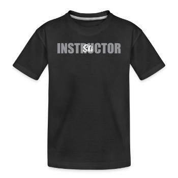 SchöneS Skilehrer Design - Kinder Premium Bio T-Shirt - Schwarz - Vorne