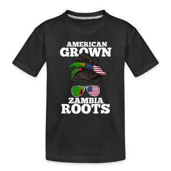 Sambia - Kinder Premium Bio T-Shirt - Schwarz - Vorne