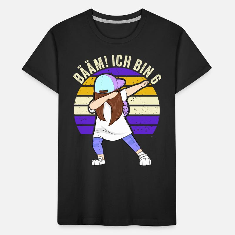6 Jahre Mädchen Geschenk 6. Geburtstag Sechs Kinder Premium Bio T-Shirt