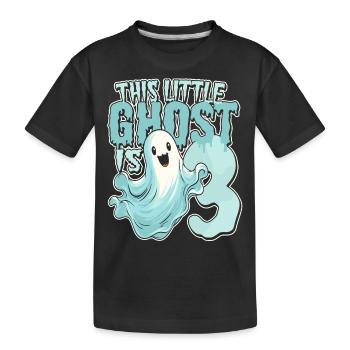 This little pest is 3 - three years - 3. - Kids' Premium Organic T-Shirt - black - Front