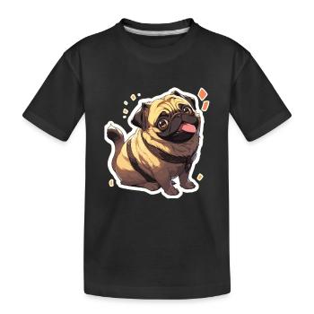 Carlin Carlin Chien Pug Cadeaux Carlin Amoureux du Carlin - T-shirt bio Premium Enfant - noir - Devant