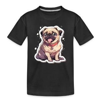Carlin Carlin Chien Pug Cadeaux Carlin Amoureux du Carlin - T-shirt bio Premium Enfant - noir - Devant