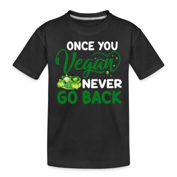 Vegan Veganismus - Kinder Premium Bio T-Shirt - Schwarz - Vorne