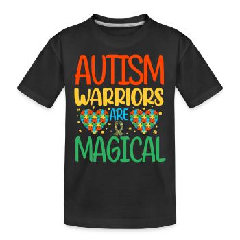 Autism Autistic - Kids' Premium Organic T-Shirt - black - Front