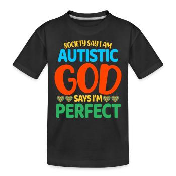 Autism Autistic - Kids' Premium Organic T-Shirt - black - Front