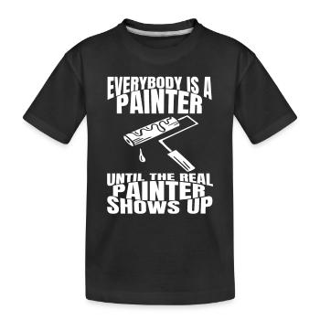 Painters and varnishers Brushes Painting Painting - Kids' Premium Organic T-Shirt - black - Front