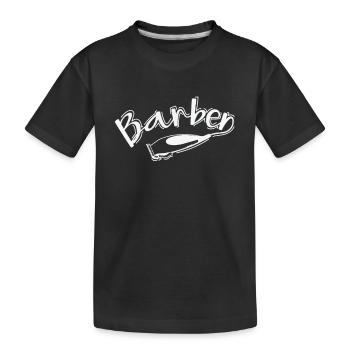 Barber Friseur Haare Beruf - Kinder Premium Bio T-Shirt - Schwarz - Vorne