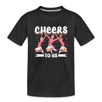 Cheerleader Cheerleader-outfit - Kinder Premium Bio T-Shirt - Schwarz - Vorne
