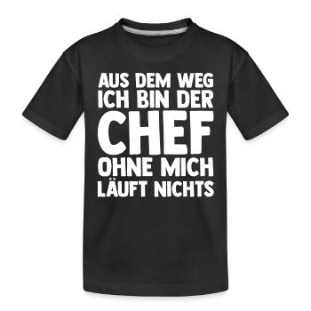 Arbeit Kollegen Büro Teamleiter Führungskraft Chef - Kinder Premium Bio T-Shirt - Schwarz - Vorne