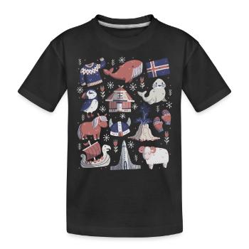 Islande - T-shirt bio Premium Enfant - noir - Devant