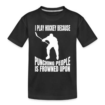 Joueur de hockey sur glace Fan de hockey sur glace Équipe de hockey sur glace - T-shirt bio Premium Enfant - noir - Devant