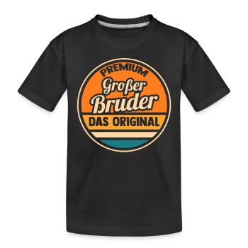 Geschwister Brüder Bruder - Kinder Premium Bio T-Shirt - Schwarz - Vorne