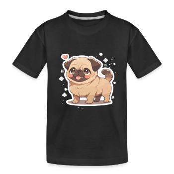Carlin Carlin Chien Pug Cadeaux Carlin Amoureux du Carlin - T-shirt bio Premium Enfant - noir - Devant
