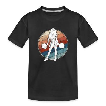 Cheerleading Rétro - T-shirt bio Premium Enfant - noir - Devant