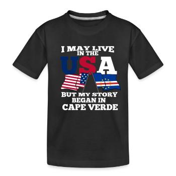 Cape Verde - Kinder Premium Bio T-Shirt - Schwarz - Vorne