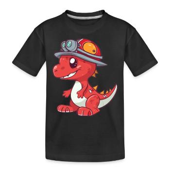 Mignon dragon pompier - T-shirt bio Premium Enfant - noir - Devant