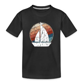 Rétro de la voile - T-shirt bio Premium Enfant - noir - Devant