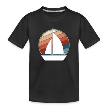 Rétro de la voile - T-shirt bio Premium Enfant - noir - Devant