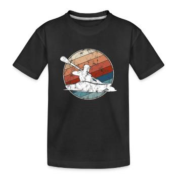 Kanu Retro - Kinder Premium Bio T-Shirt - Schwarz - Vorne