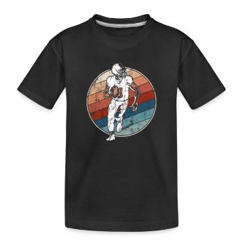 Football Retro - Kids' Premium Organic T-Shirt - black - Front