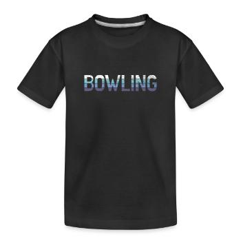Bowling - Kids' Premium Organic T-Shirt - black - Front