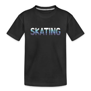 Skating - Kids' Premium Organic T-Shirt - black - Front