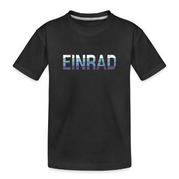 Einrad - Kinder Premium Bio T-Shirt - Schwarz - Vorne